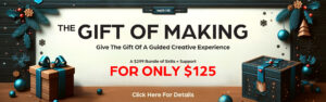 Gift of Making banner for Maker Cube in Langley, BC, $125 December offer including three months of Maker Passport, intro to woodworking class, one on one consultation, and group help sessions